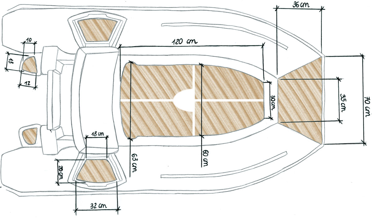 disegno gommone con cer-deck